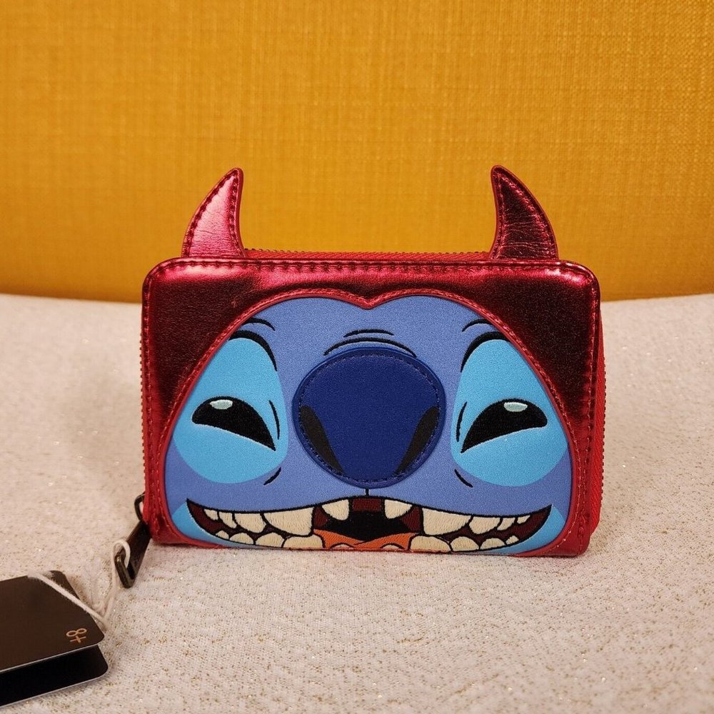 Loungefly Disney Lilo and Stitch Devil Costume Halloween Zip Around Wallet NEW - Picture 13 of 13